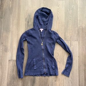 Lilly Pulitzer Hooded Zip Up Sweater